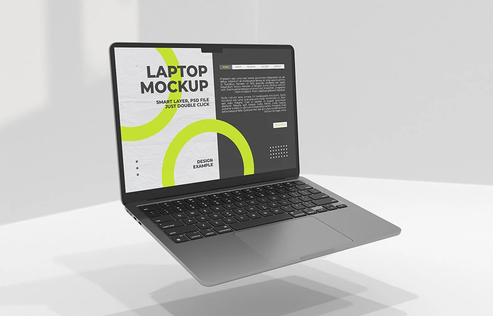 Office laptop mockup